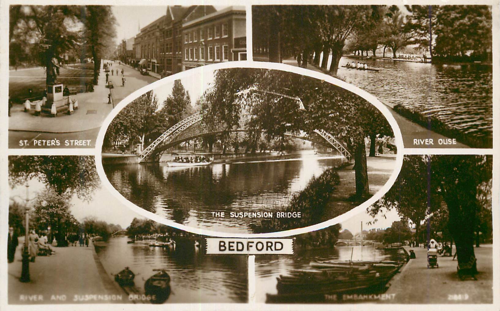 CPM St Peters Street River Ouse The Suspension Bridge Bedford
