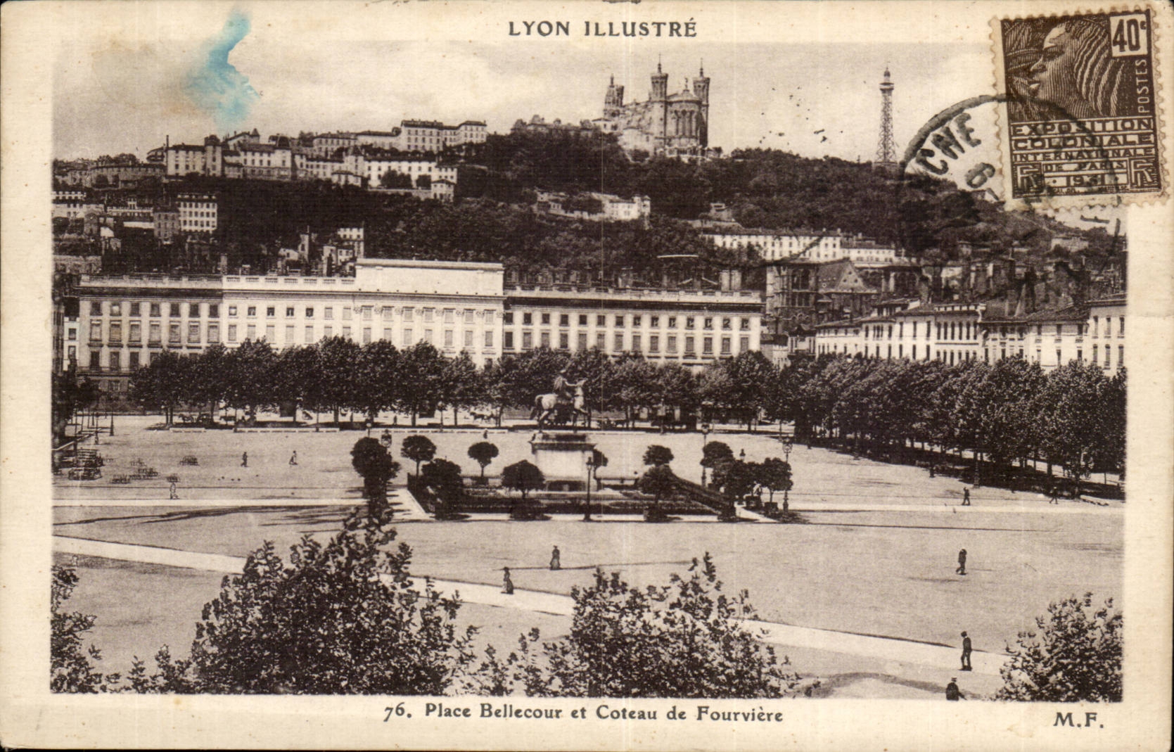 Lyon CPA Places Bellecour and cotteau of Fourviere