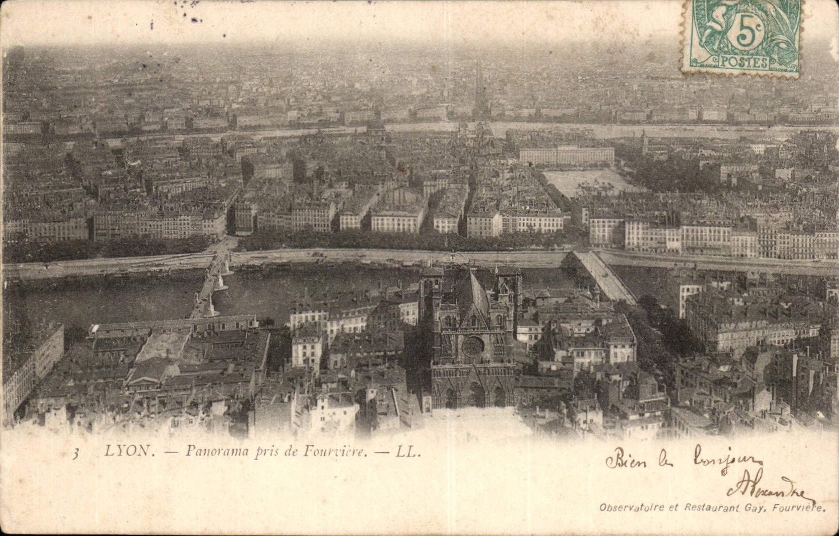 Lyon CPA Planorama taken of Fourviere