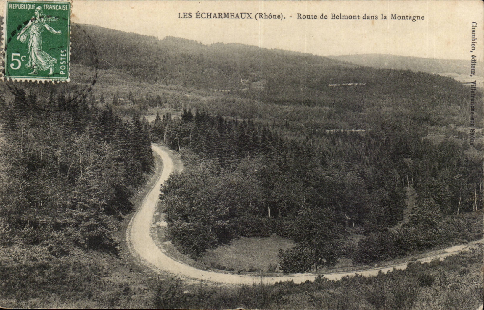 Echarmeaux CPA Strasse von Belmont im Berg