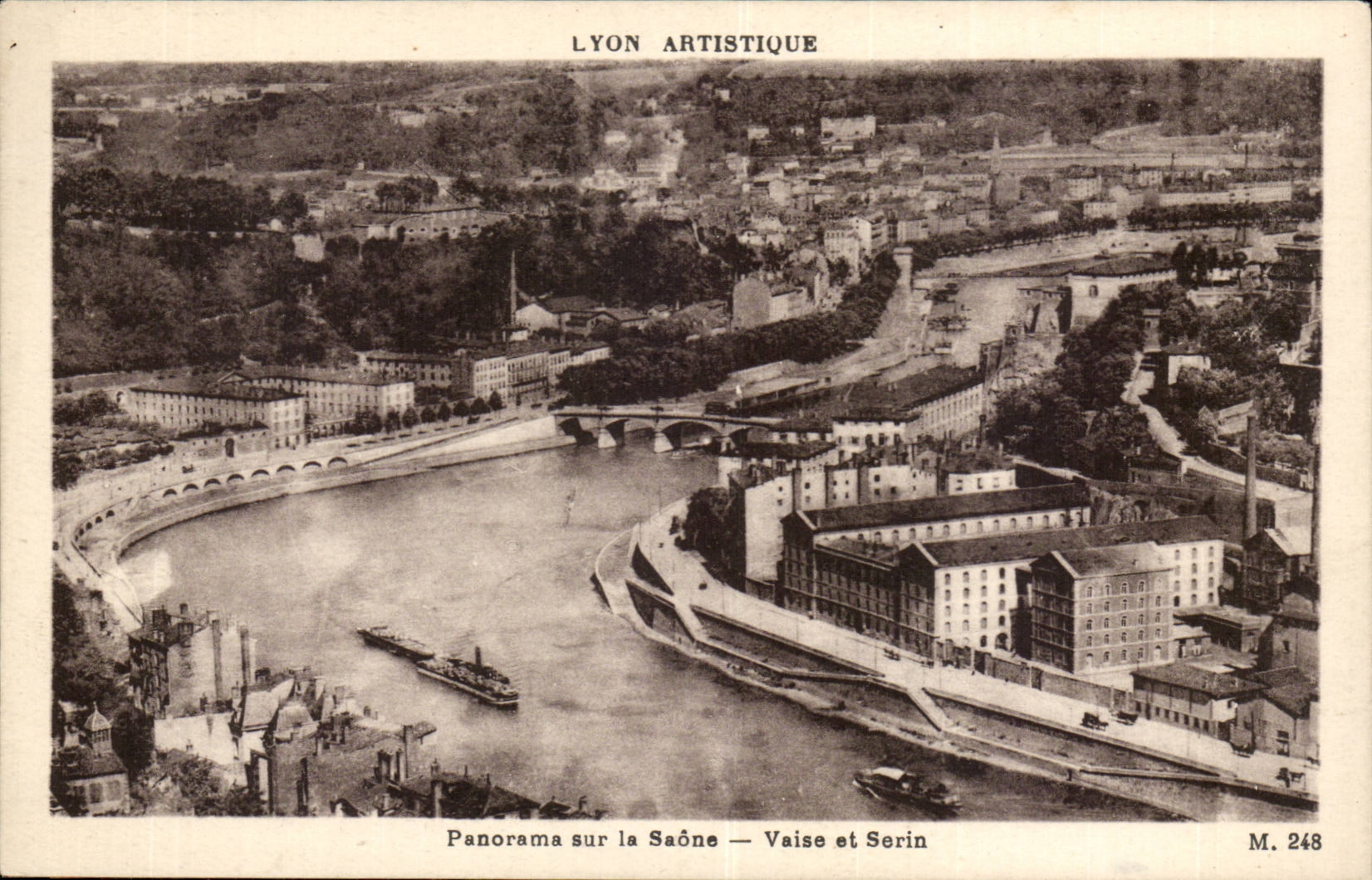 Lyon CPA Panorama on the Saone Vaise and SErin