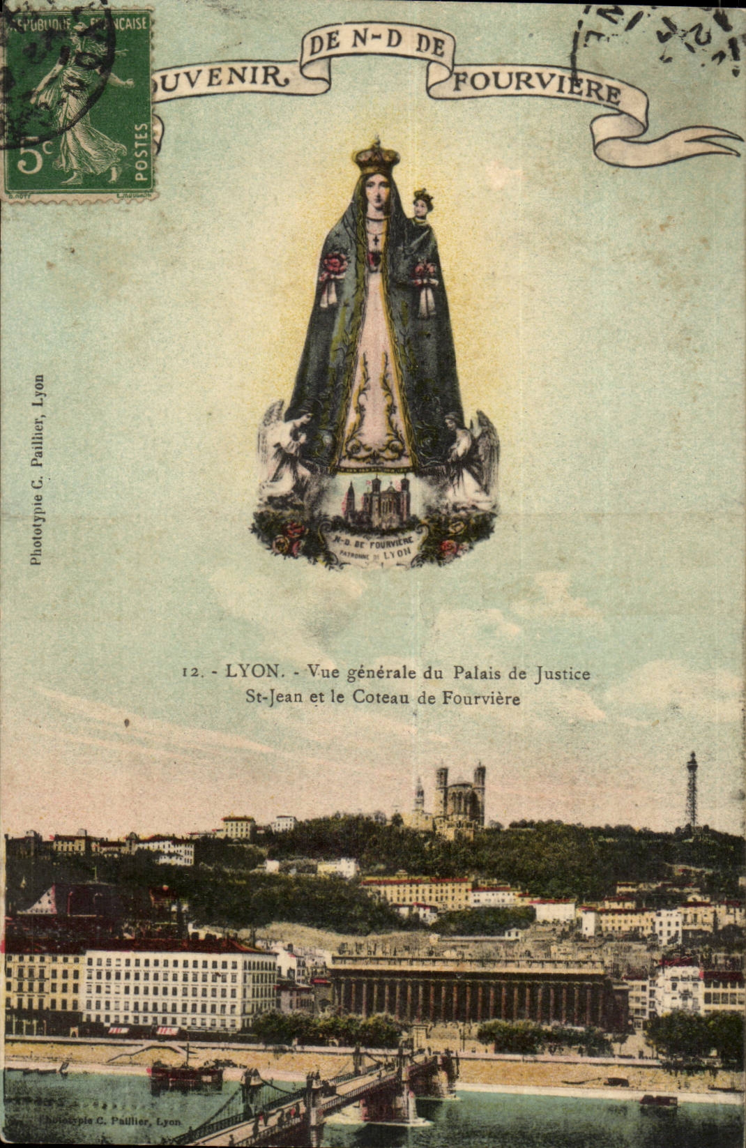 Lyon CPA Souvenir ND of Fourviere