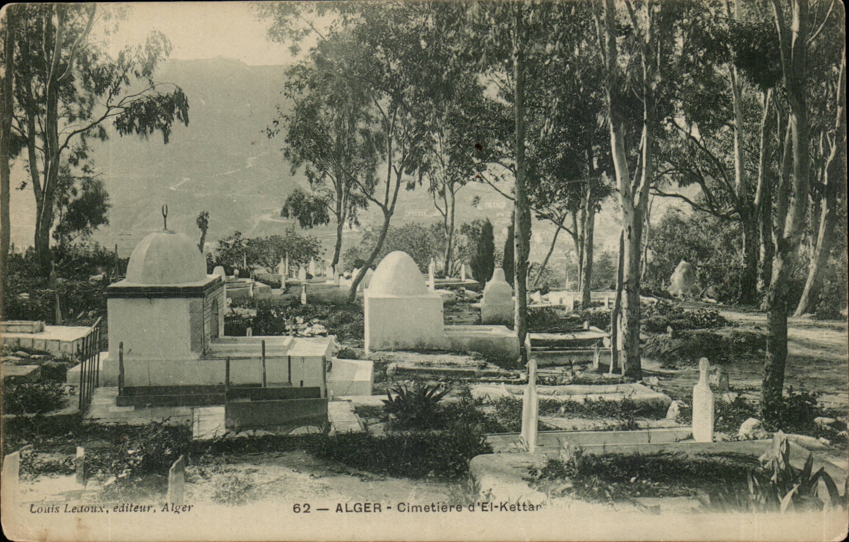 Algeria Algiers CPA Arab Cemetery D el ketta