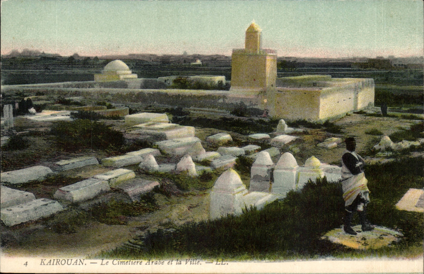 Kairouan CPA the Arab cemetery and the city
