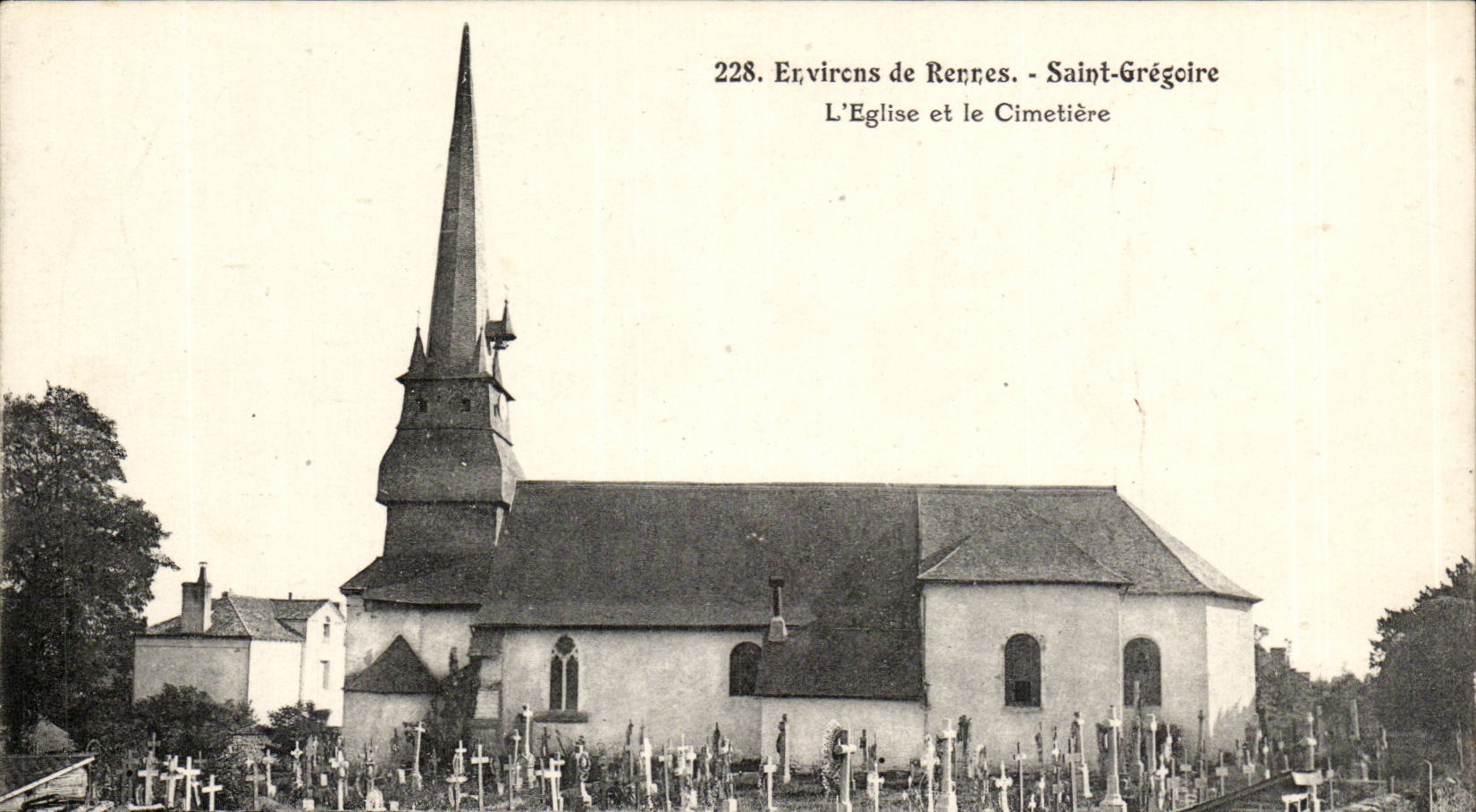 Environs de Rennes CPA Saint Gregoire L eglise et le cimetiere