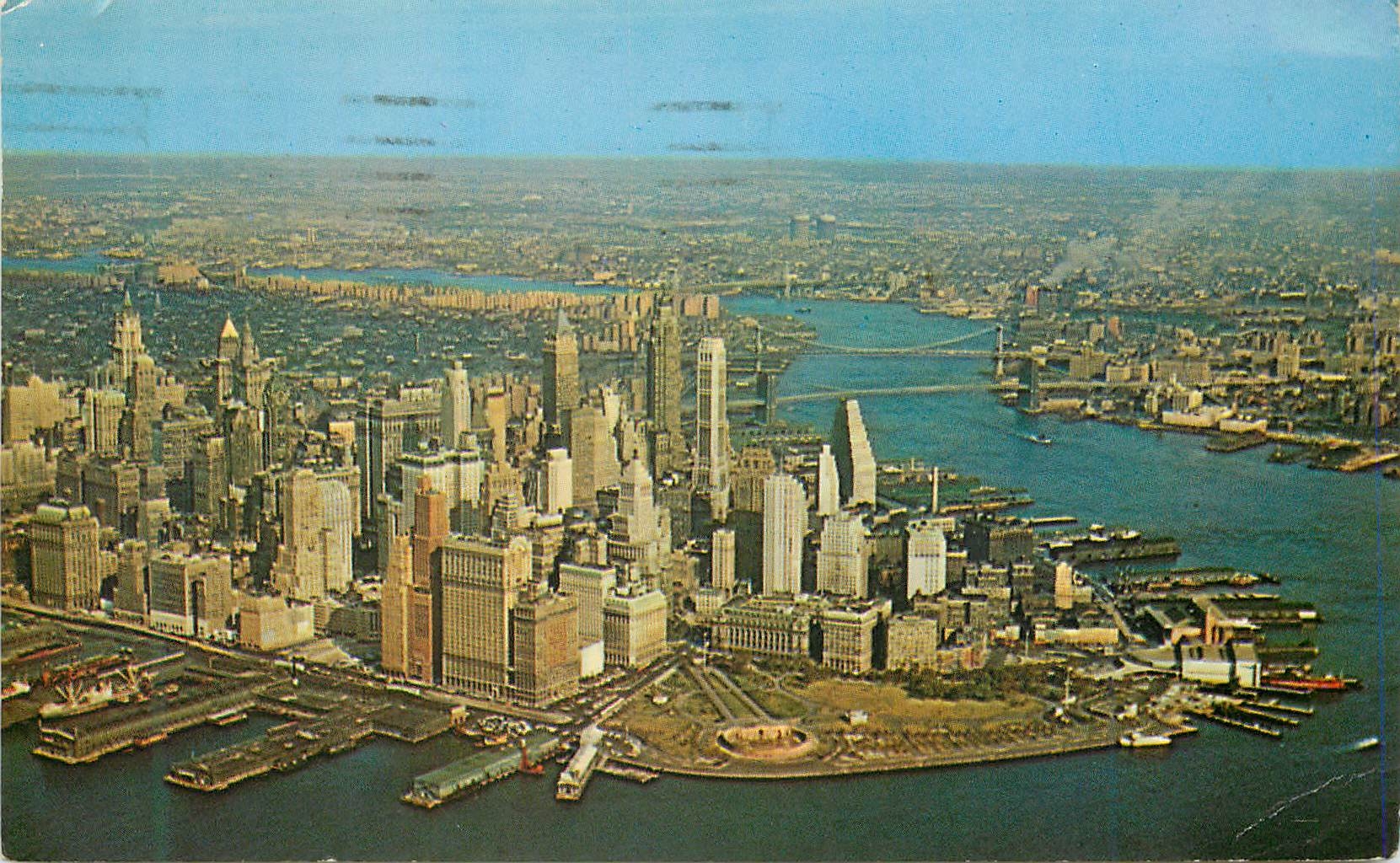 CPM Aerial View of Lower Manhattan New York City