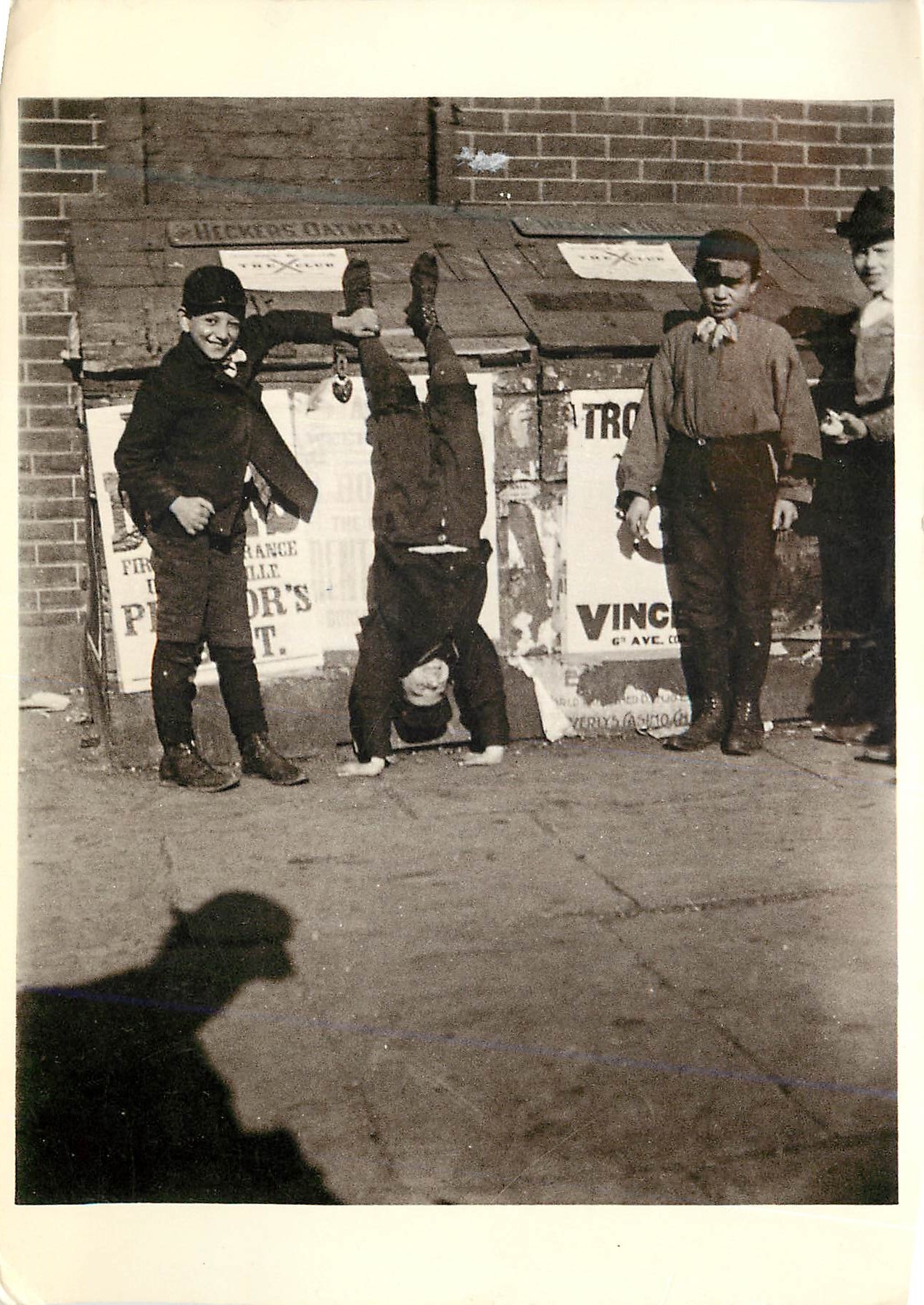 CPM Boy Standing on his Head 8th Avenue New York City