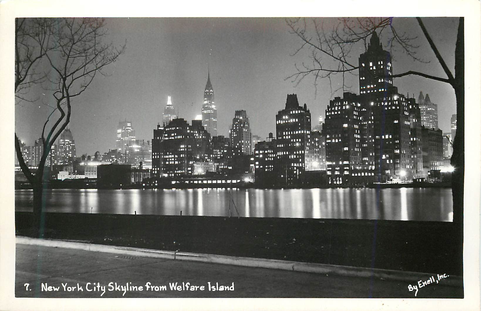 CPM New York City Skyline from Welfare Island
