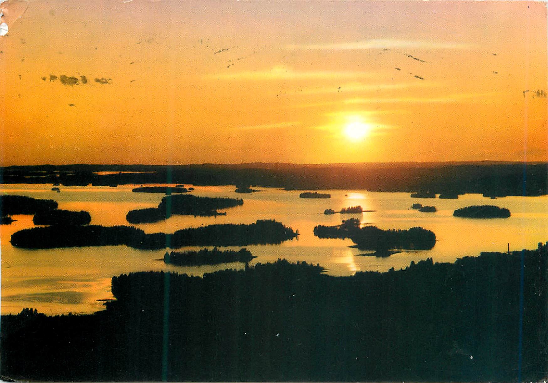CPM Suomi Finland Sunset over Lake Kallavesi