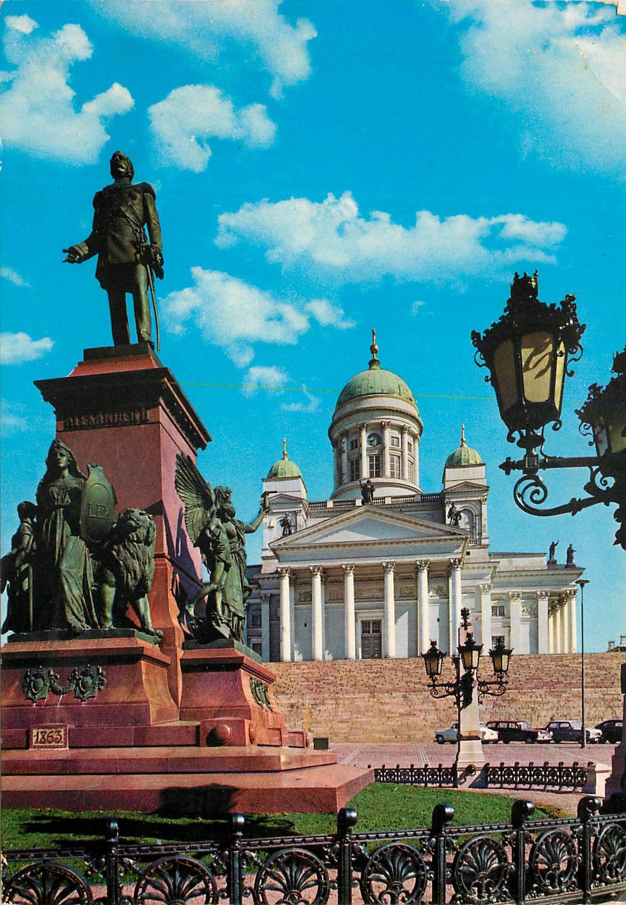 CPM Helsinki Helsingfors The Dom and the Statue of Alexander II