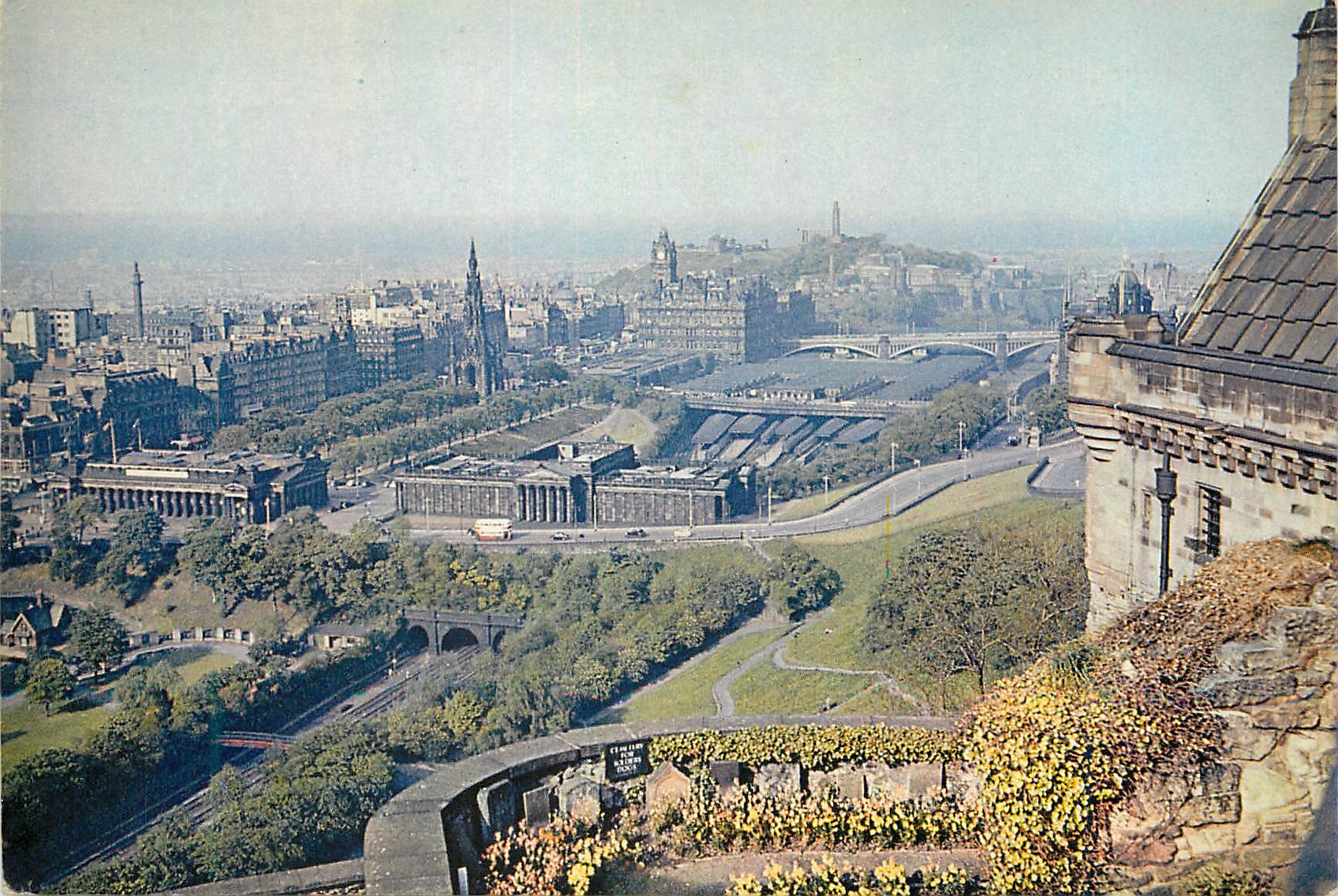 CPM Edinburgh Scotland A Panoramic View ofthe City Looking North East From Edinburgh Castle