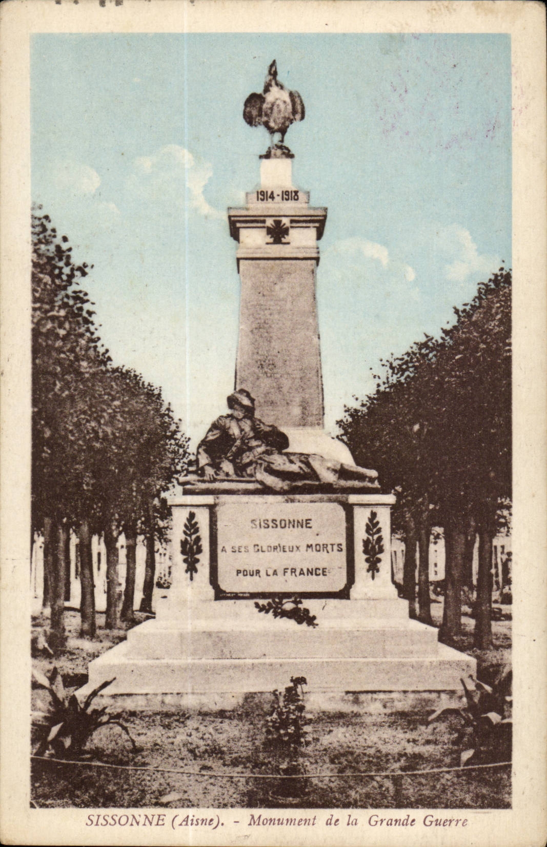 Sissonne CPA Monument of the Great War