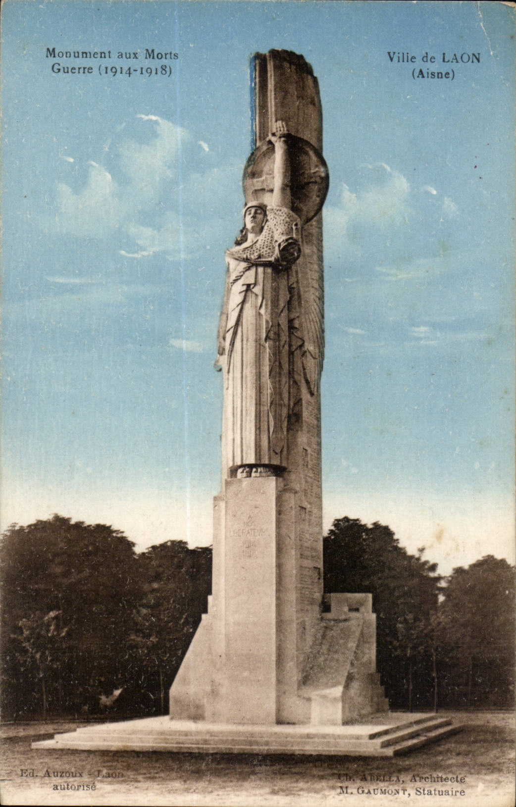 War memorial the CPA Town of laon