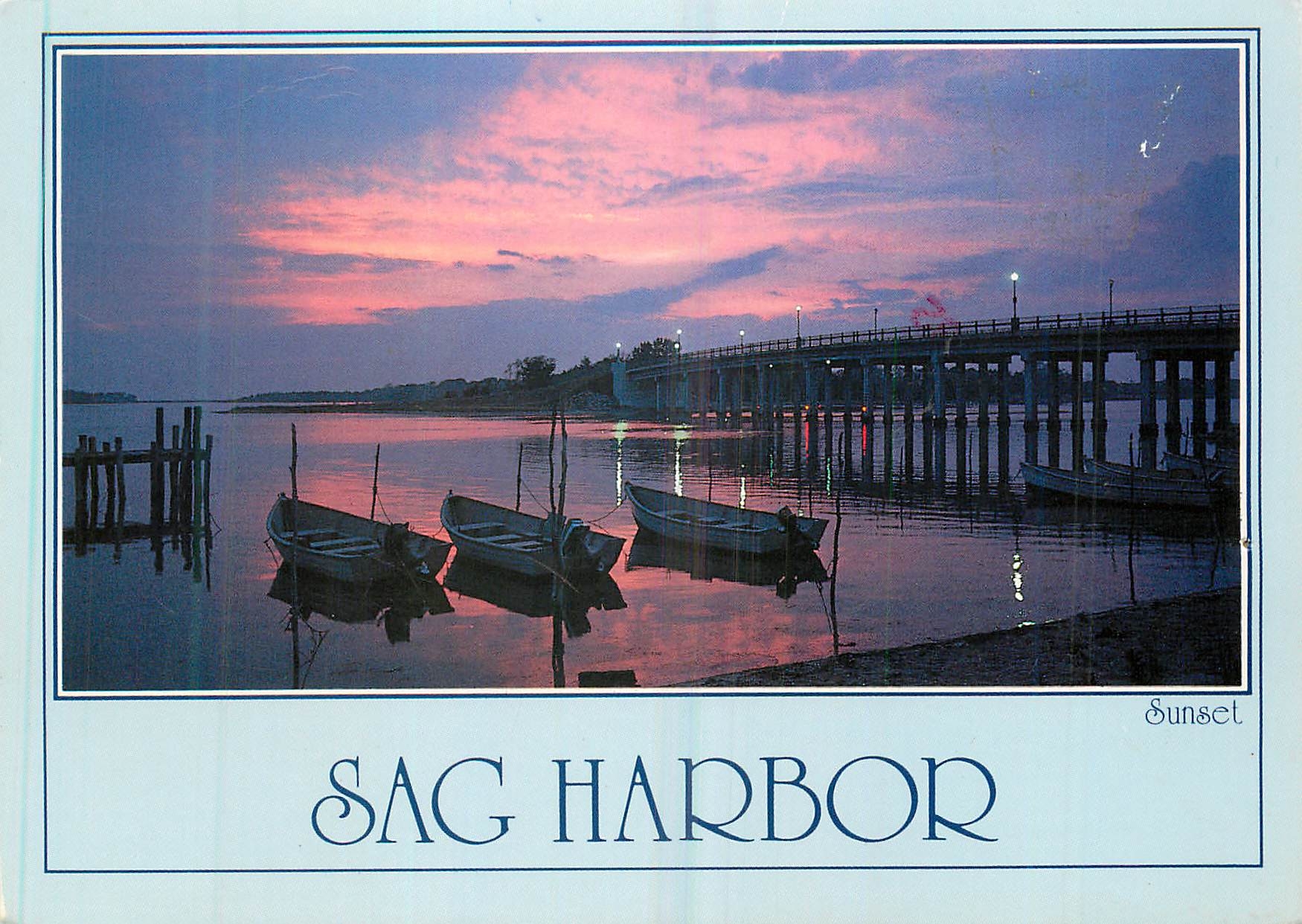 CPM Sunset Sag Harbor A Colorful Silhouettes the North Haven bridge