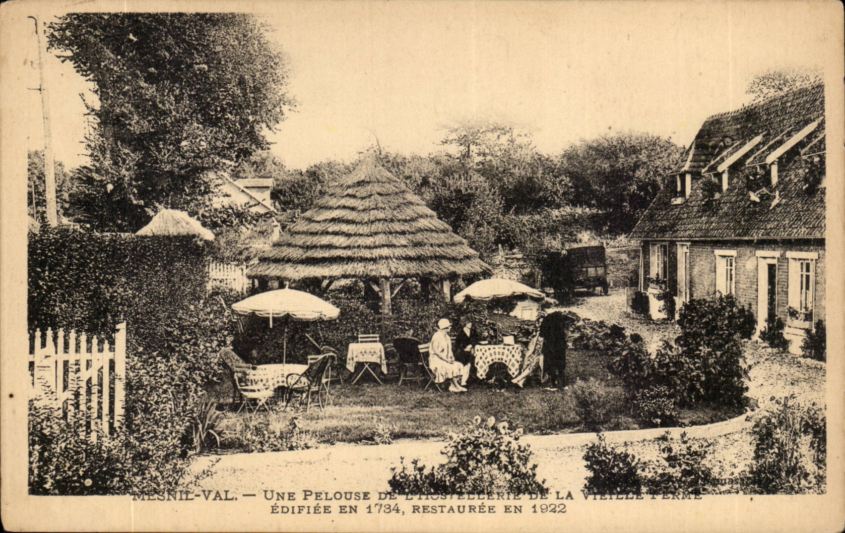 Mesnil Tal CPA ein Rasen D L modernes Landgasthaus des alten Bauernhof edifiee restauree 1784 1922
