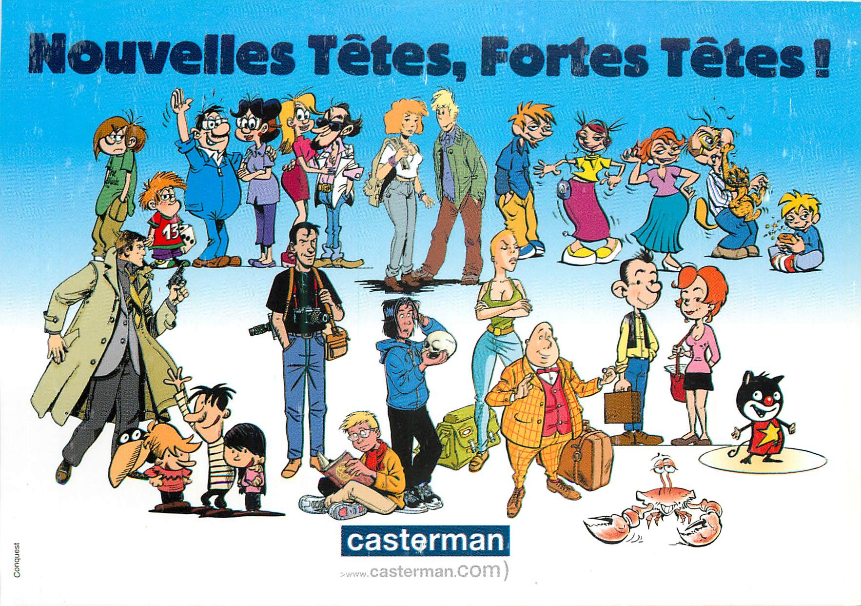 CPM Nouvelles tetes fortes tetes Casterman Bande Dessinee