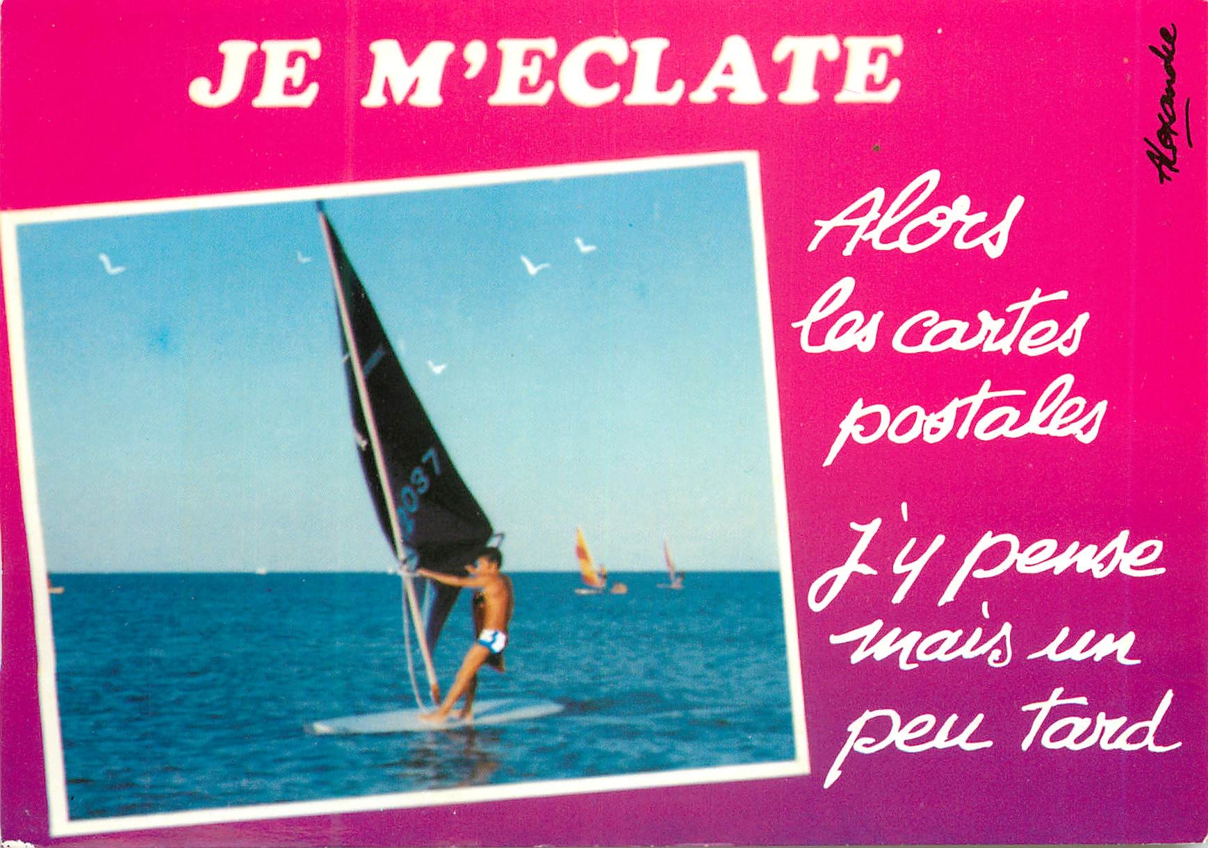 CPM Je m'eclate Planche a voile