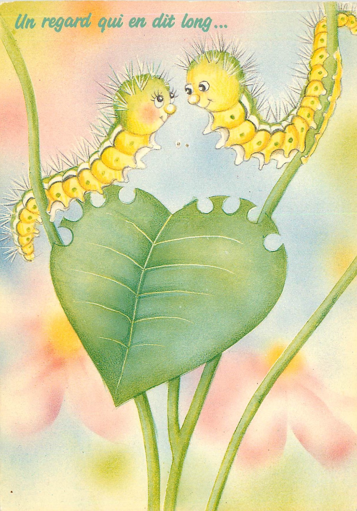 CPM Un regard qui en dit long Chenilles