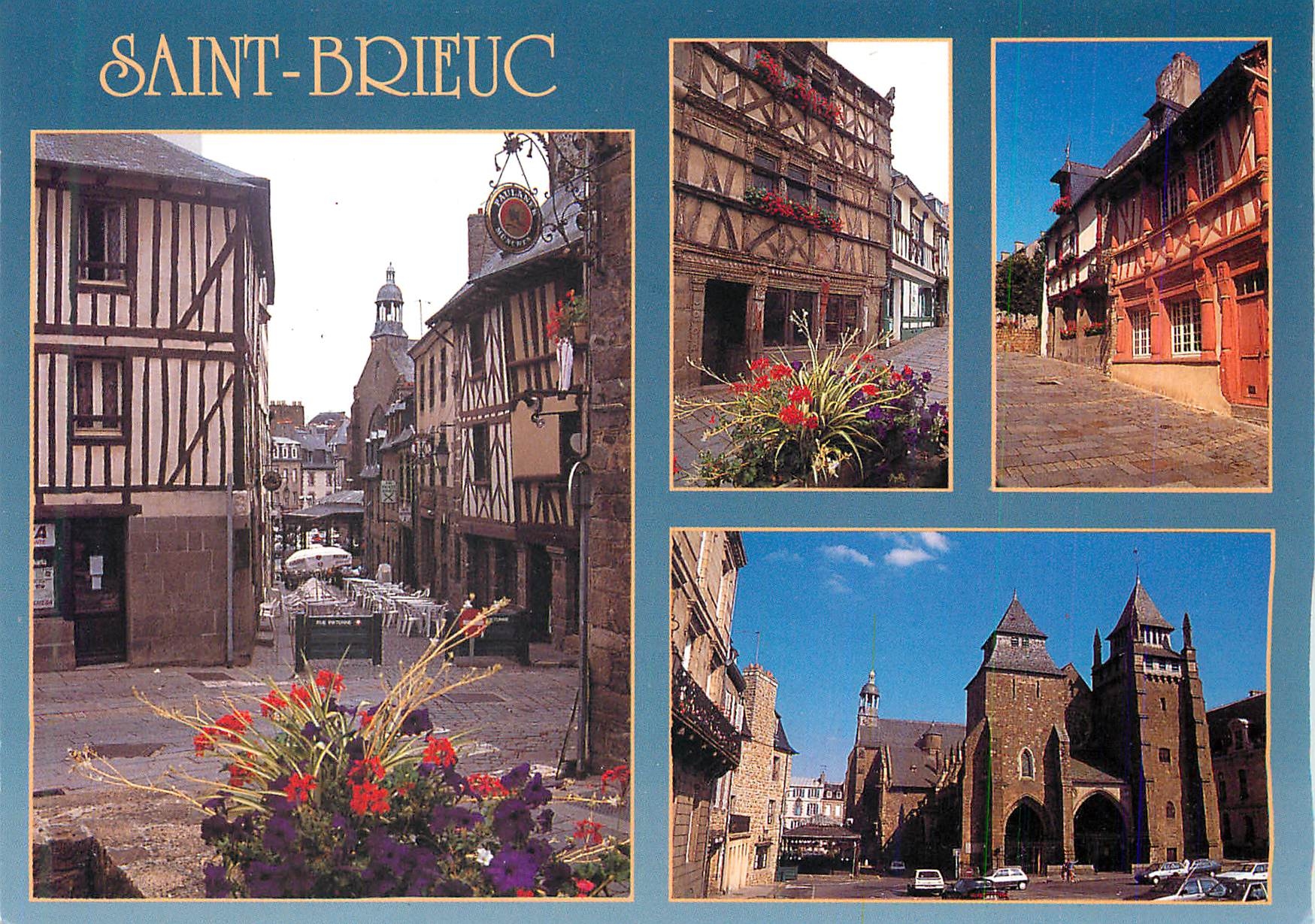 CPM Saint brieuc les vieilles maison situees pres de la cathedrale saint etienne