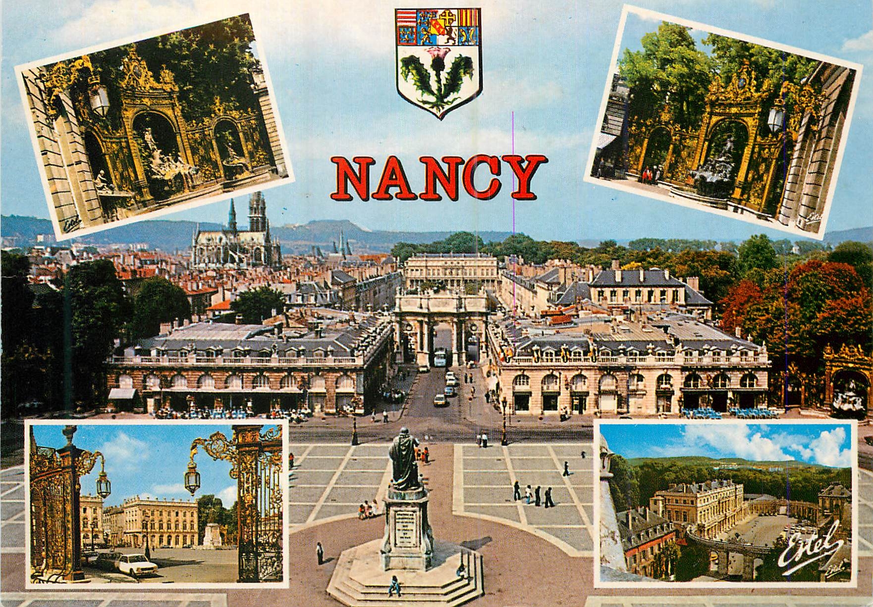 CPM Nancy (M et M) la place stanislas (1752 1756) dessinee par here au centre