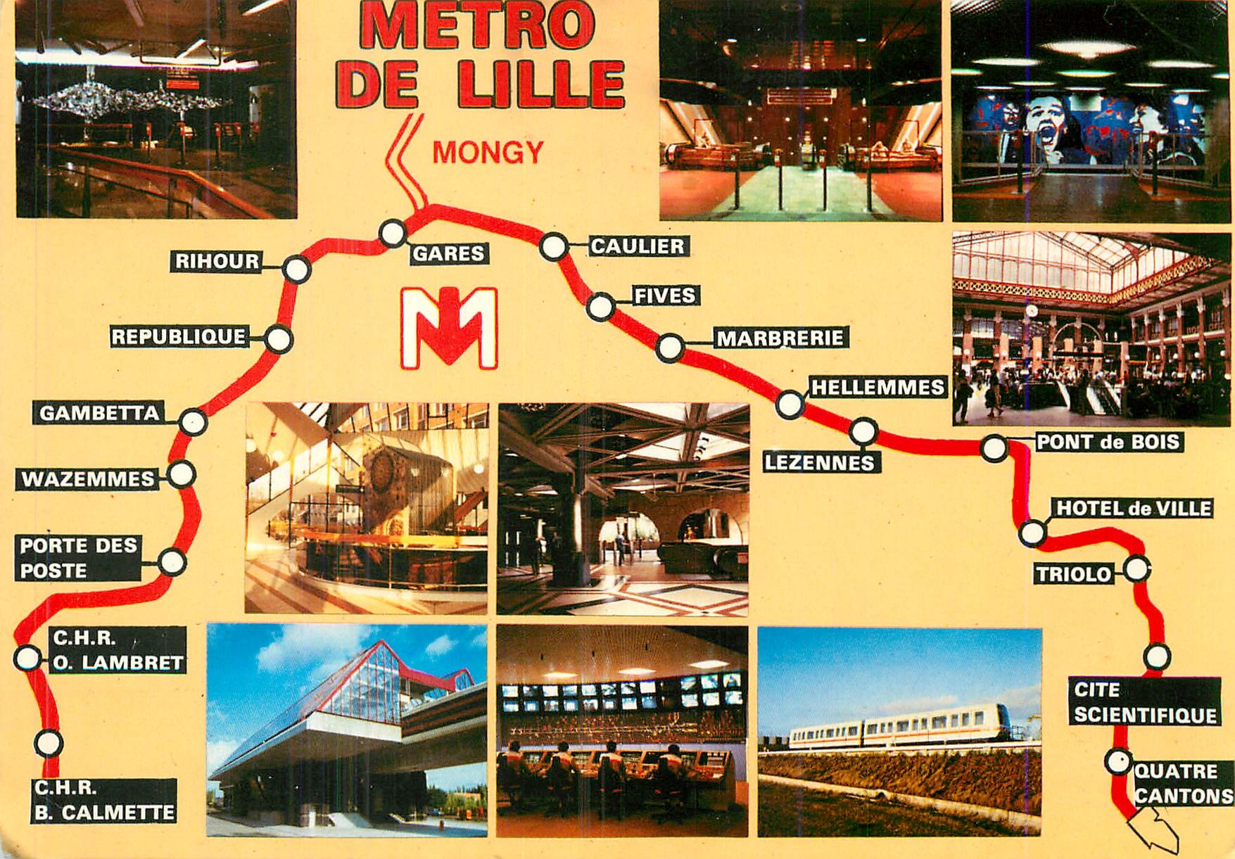 CPM Le Metro de Lille France Station Rihour