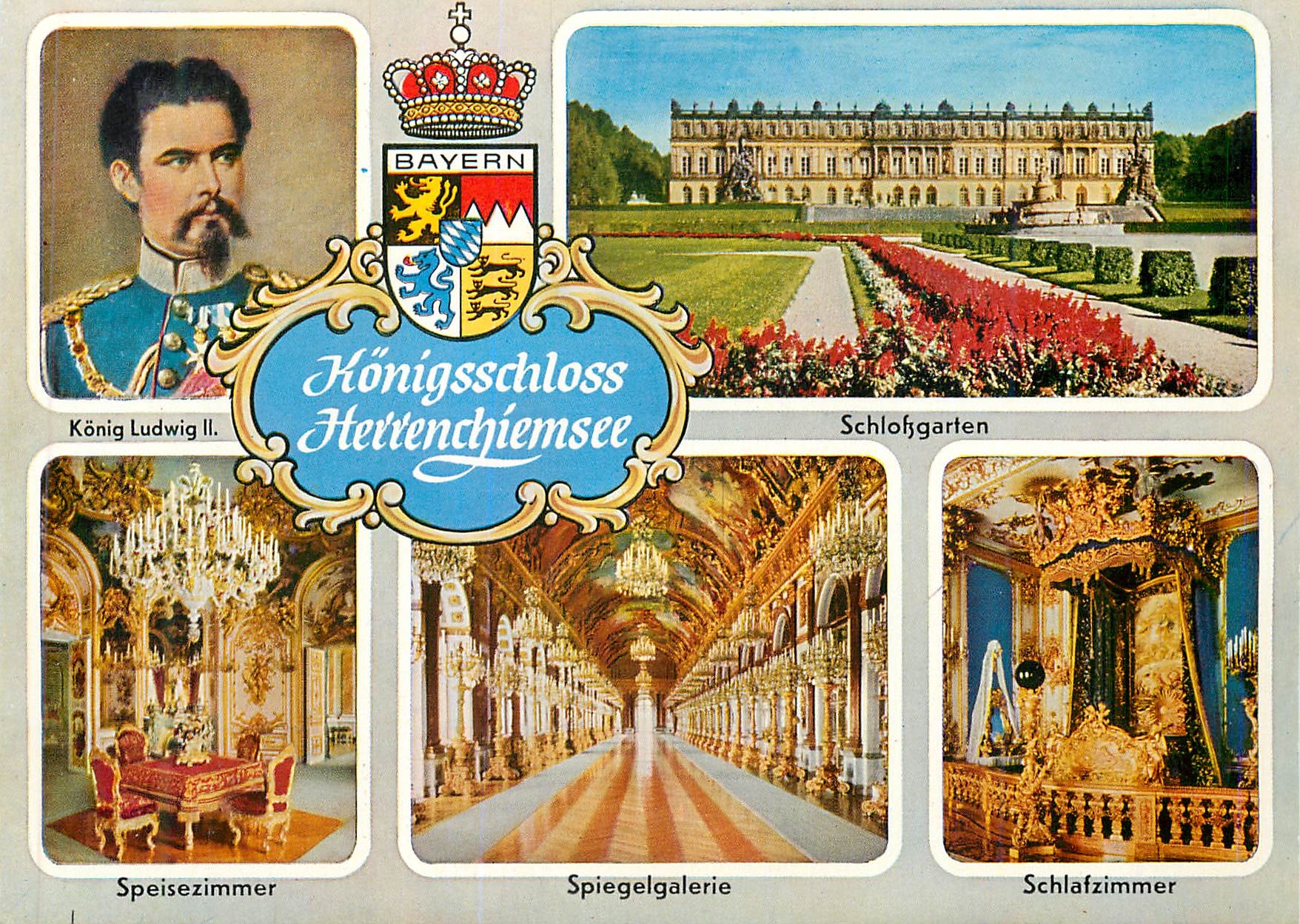 CPM Am chiemsee bayeriche alpen schlob herrenchiemssee des konigs ludwig von bayern