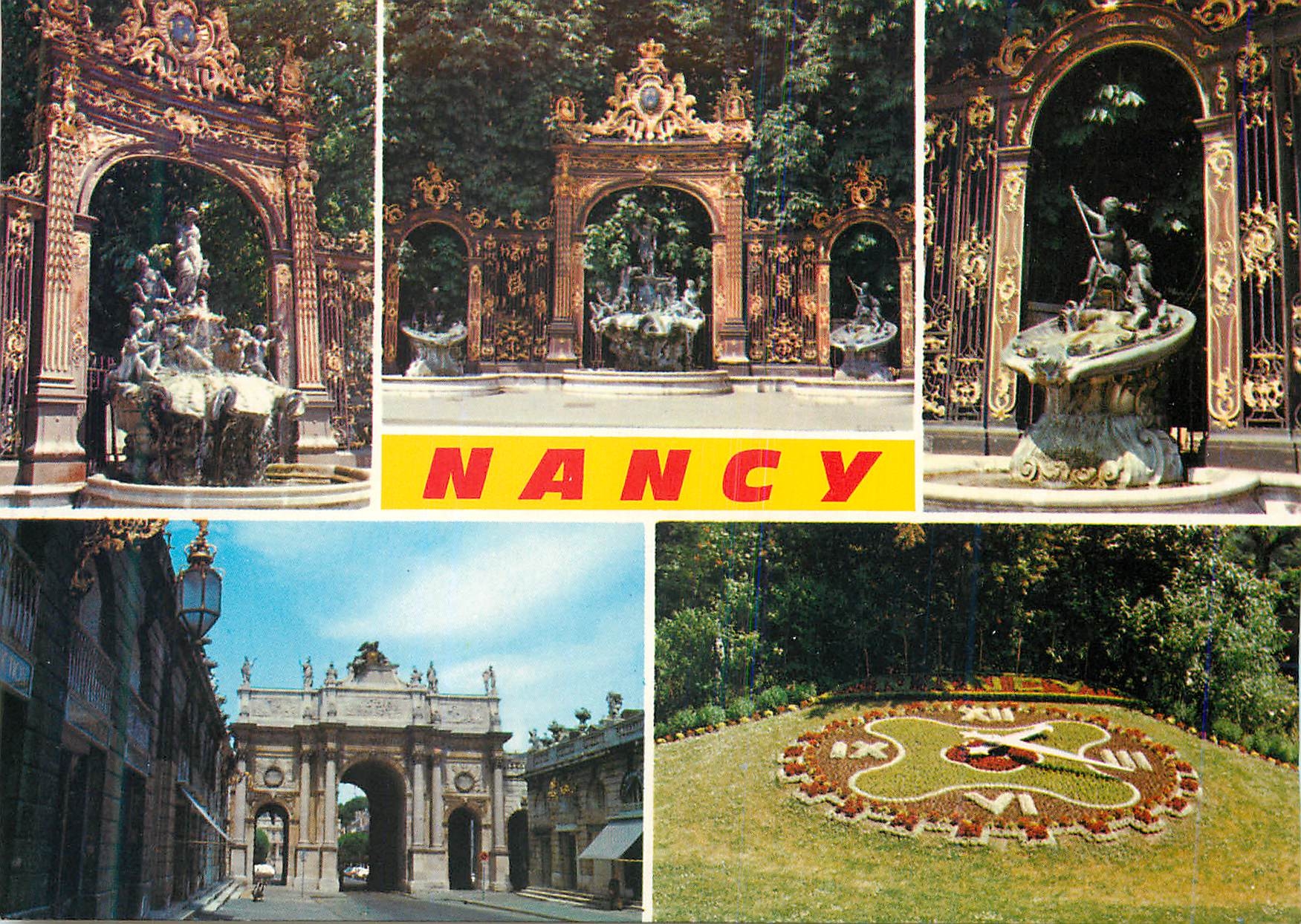 CPM Nancy meurthe et moselle fontaine amphitrite fontaine de neptune