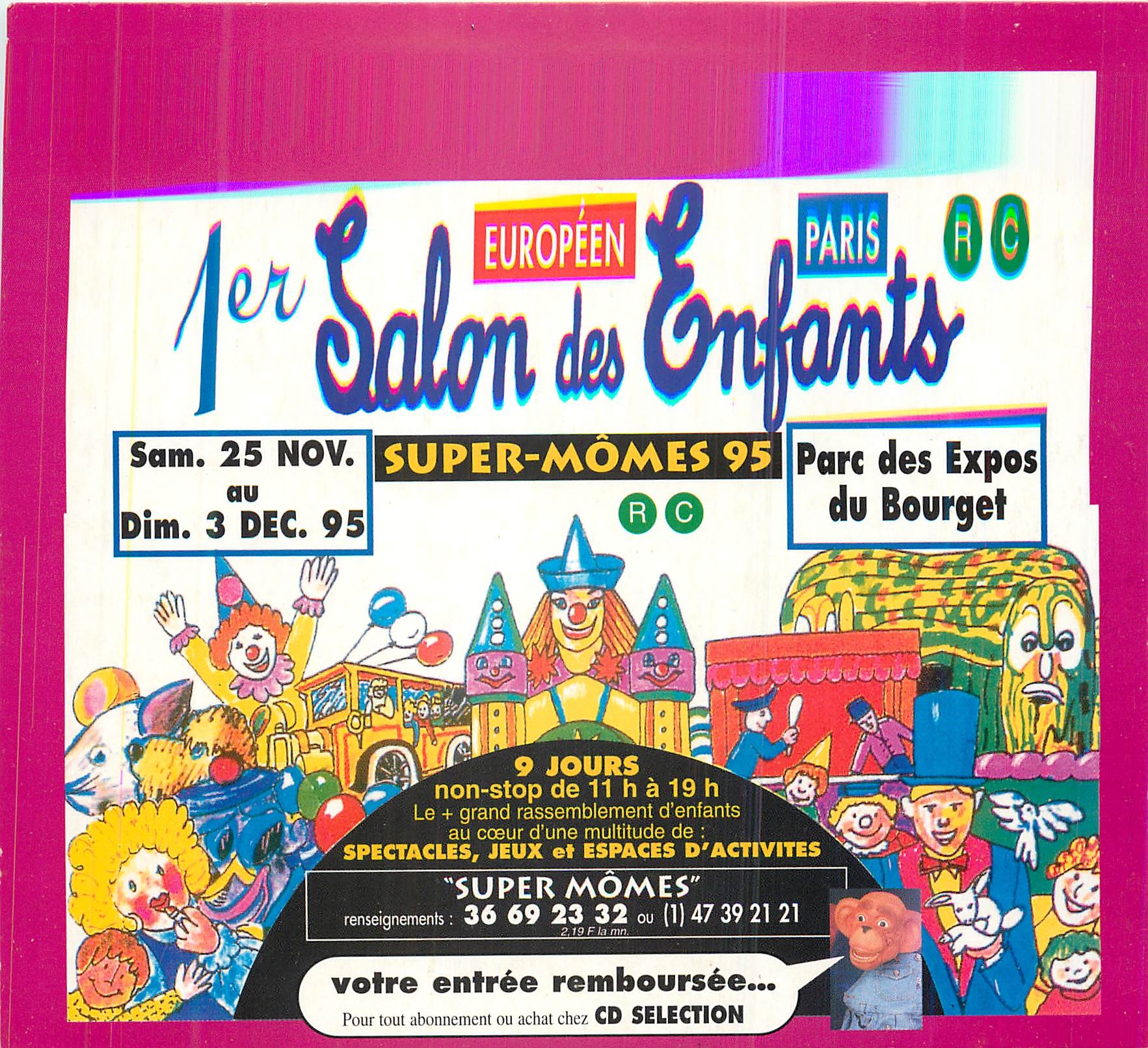 CPM 1er salon des enfants Super Momes Parx des Expos du Bourget Clown