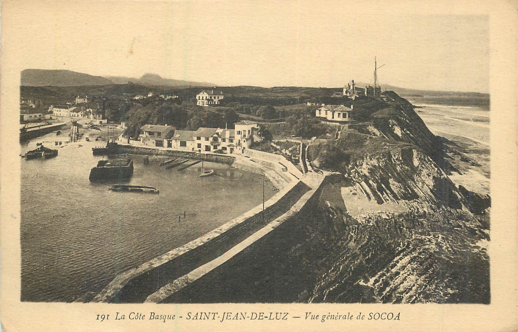 CPA Saint-Jean-de-Luz Vue generale de Socoa
