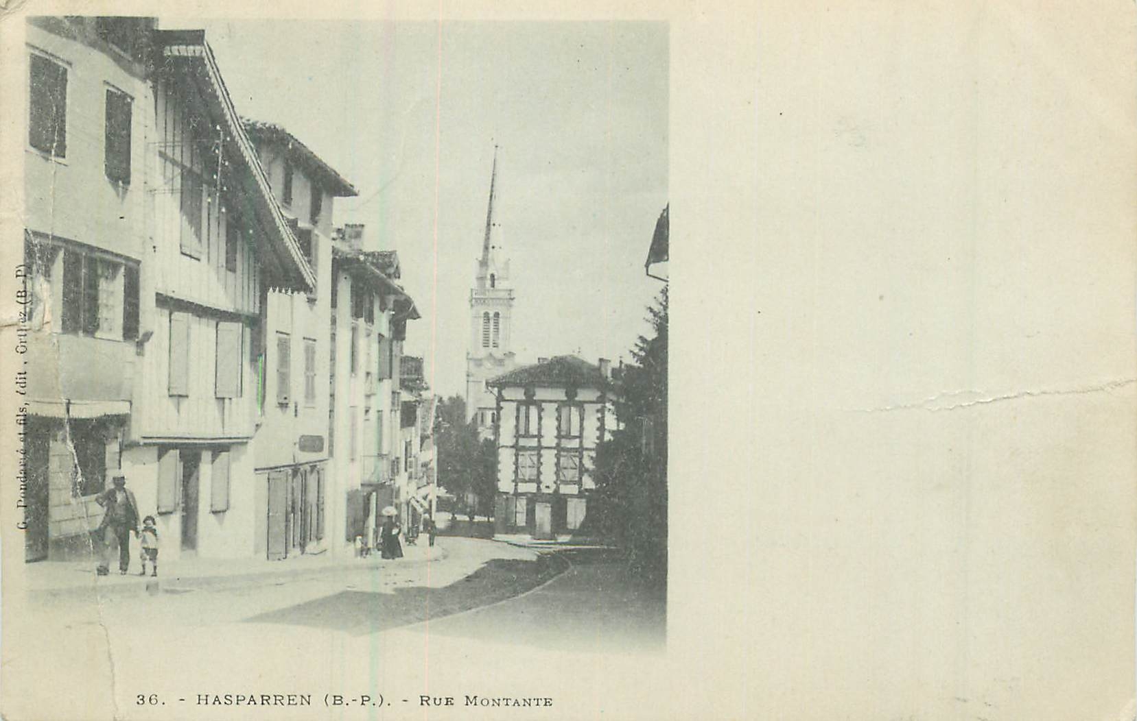 CPA Hasparren (BP) Rue Montante