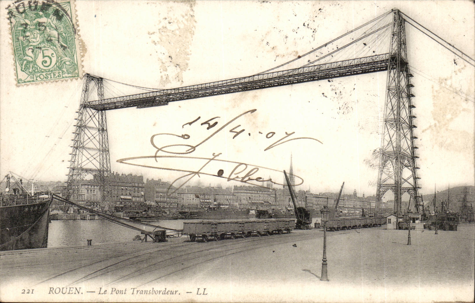 CPA Rouen the transporter bridge