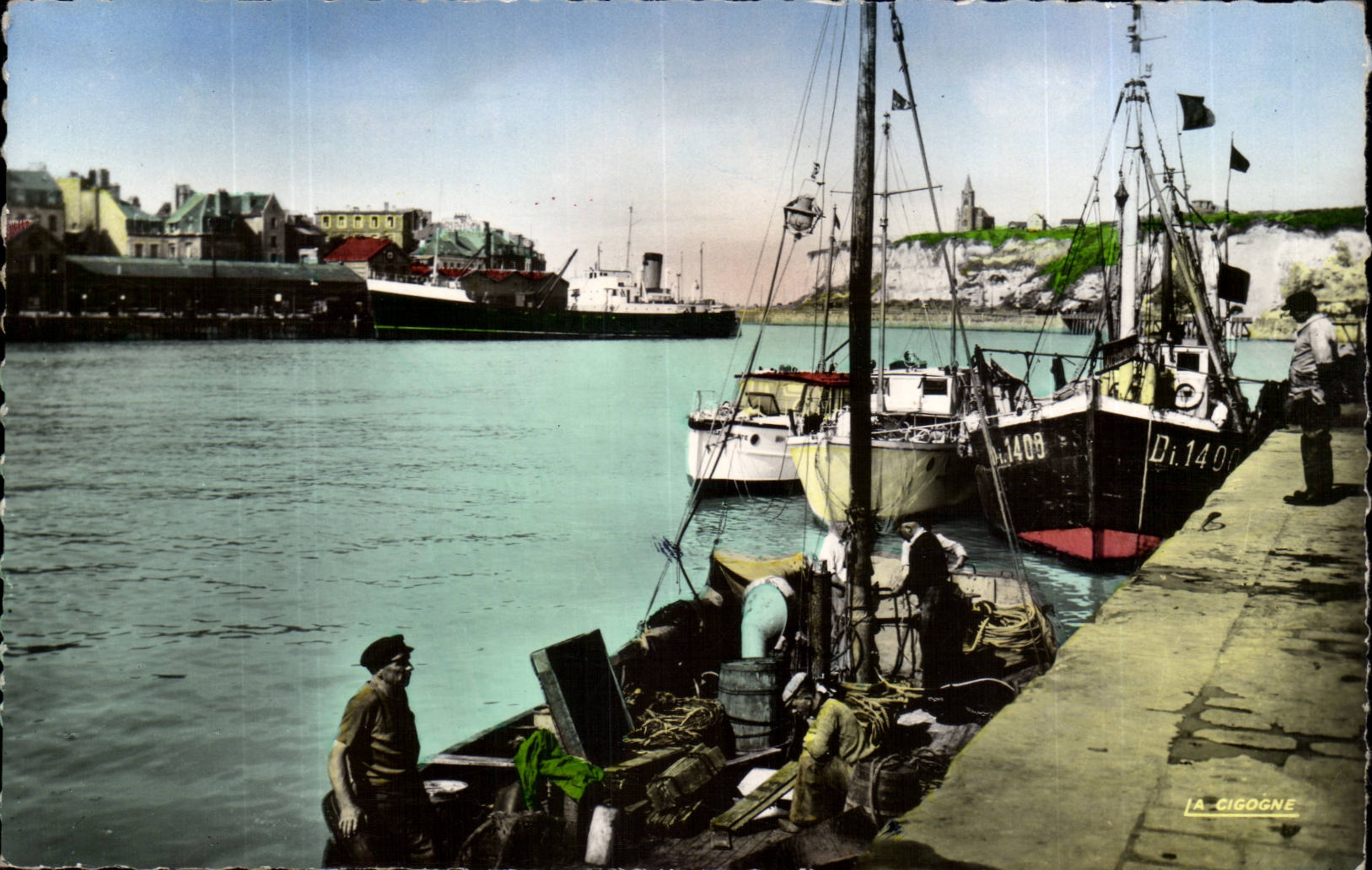 CPA Dieppe der Hafen bemisst Sunder