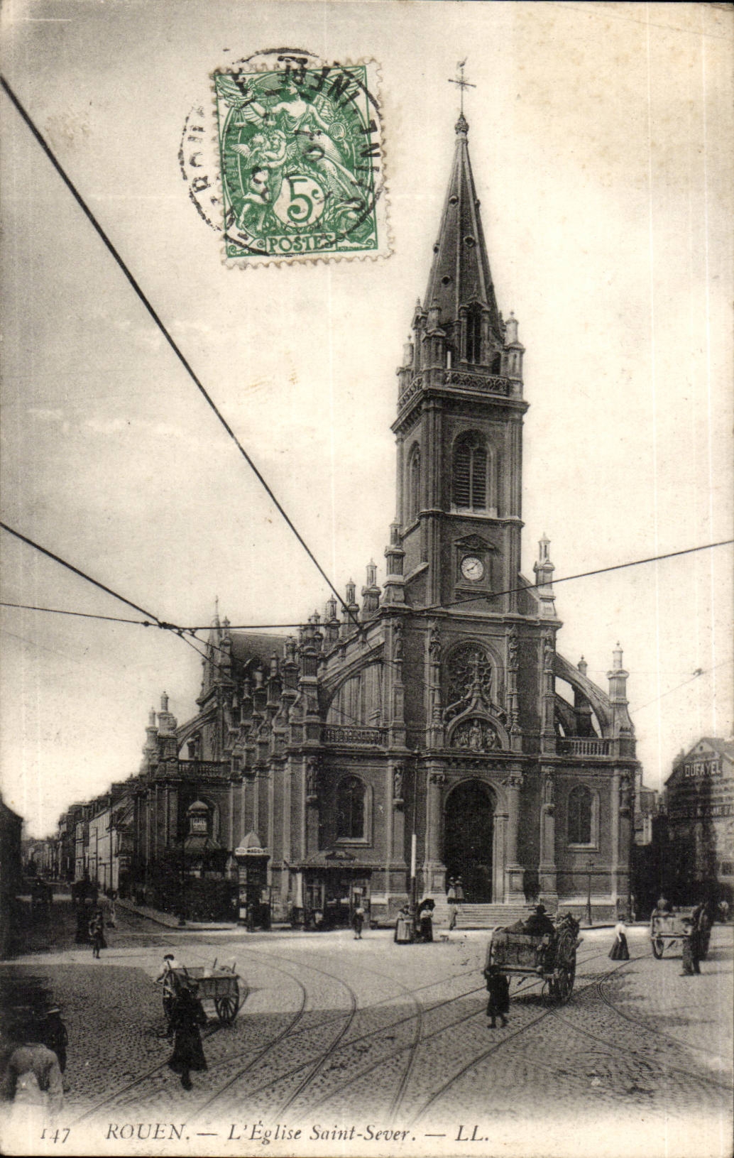 CPA Rouen the church Saint Sever