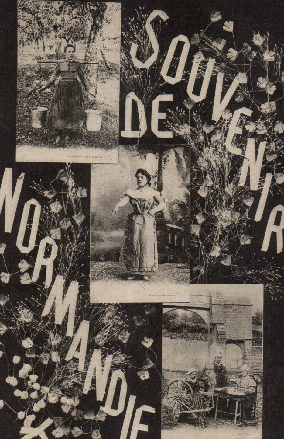 CPA Andenken von Normandie (Folklorekostum)