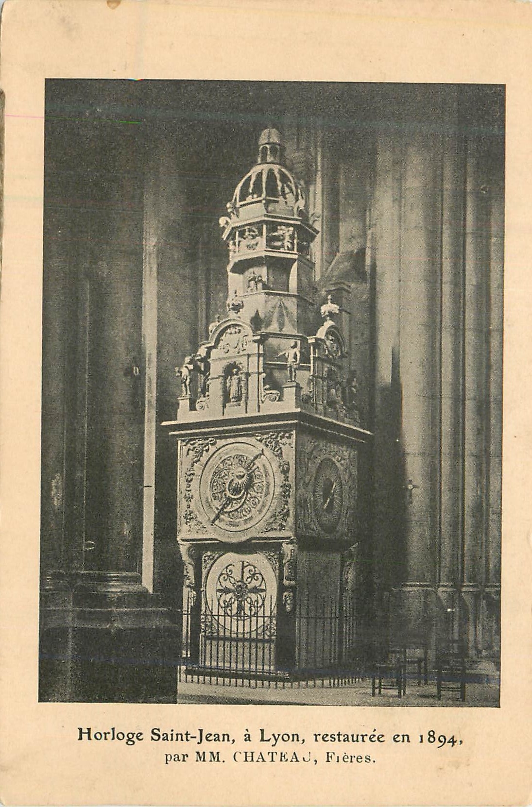 CPA Horloge Saint Jean a Lyon restauree en 1894