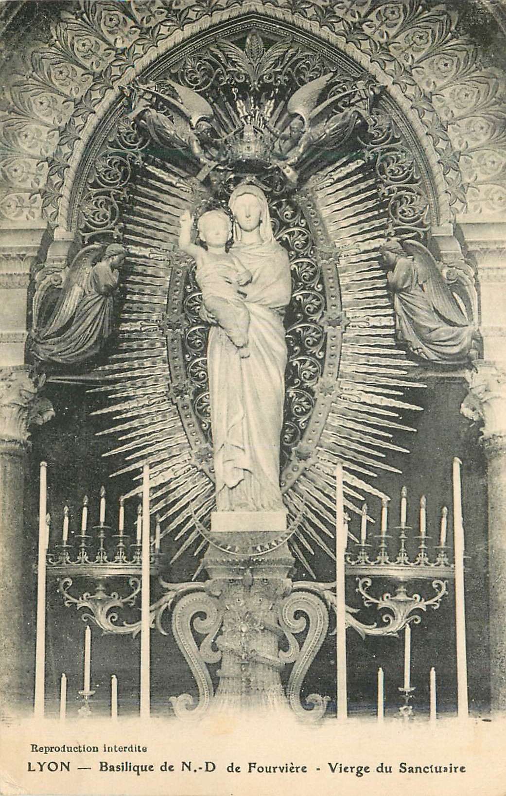 CPA Lyon basilique de N D de fourviere vierge du sanctuaire