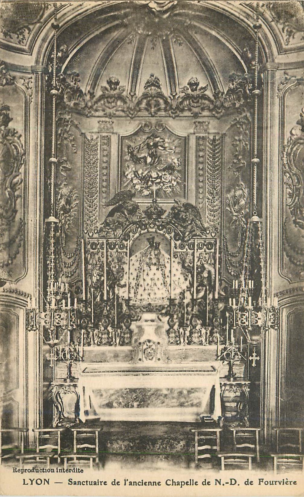 CPA Lyon sanctuaire de l'an$ chapelle de N D d fourviere