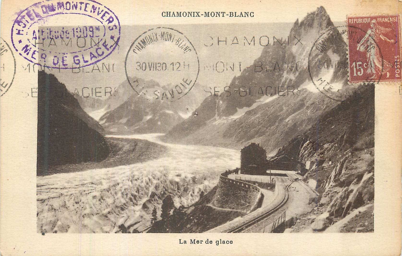 CPA Chamonix mont blanc la mer de glace