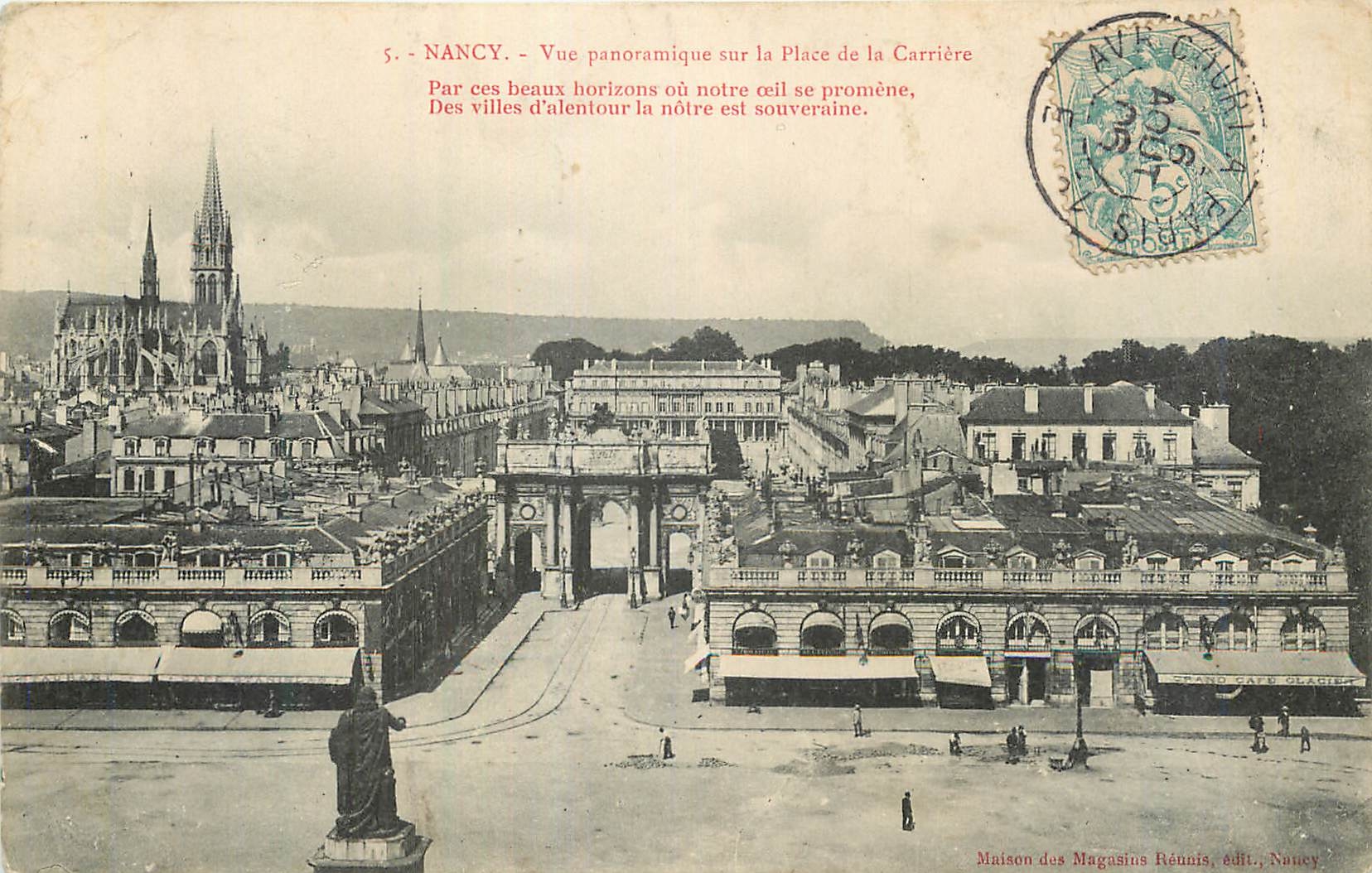 CPA Nancy Vue panoramique sur la Place de la Carriere