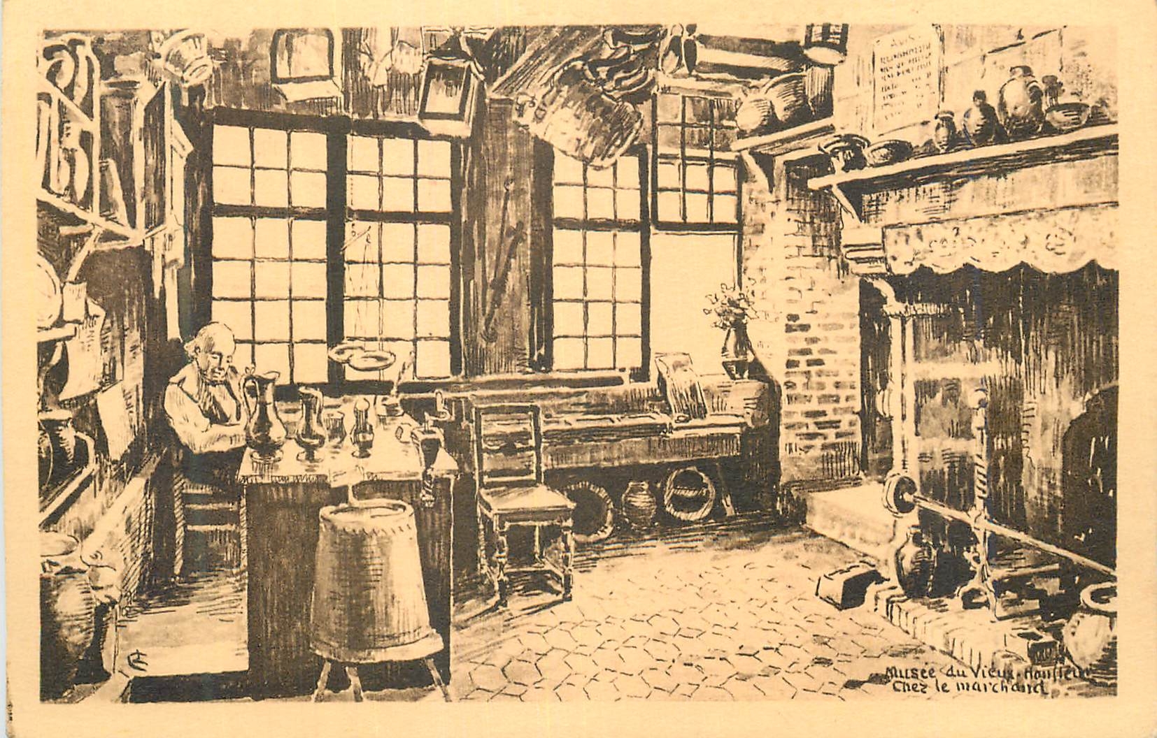 CPA Musee du vieux-Honfleur Chez le Marchand 