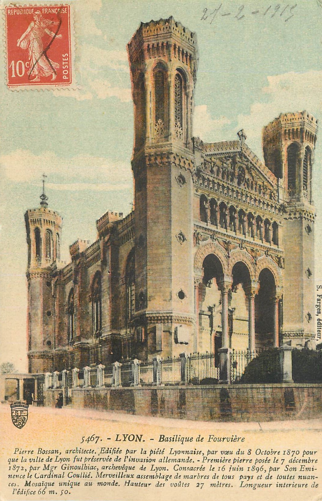 CPA Lyon Basilique de Fourviere 