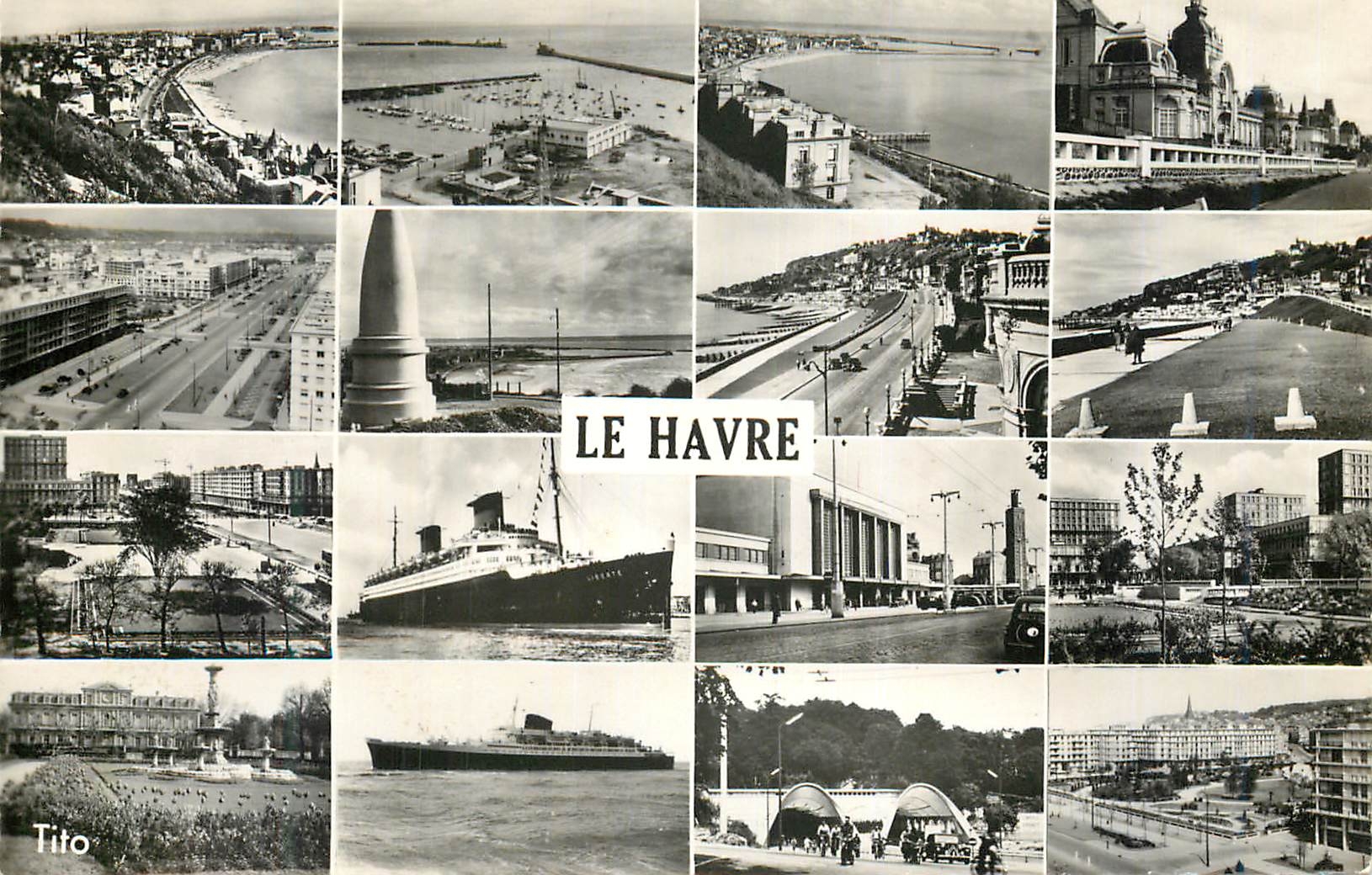 CPM Le Havre Vues principales Bateau Paquebot