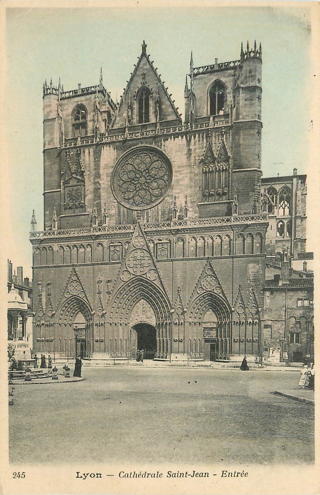 CPA Lyon Cathedrale Saint Jean Entree 