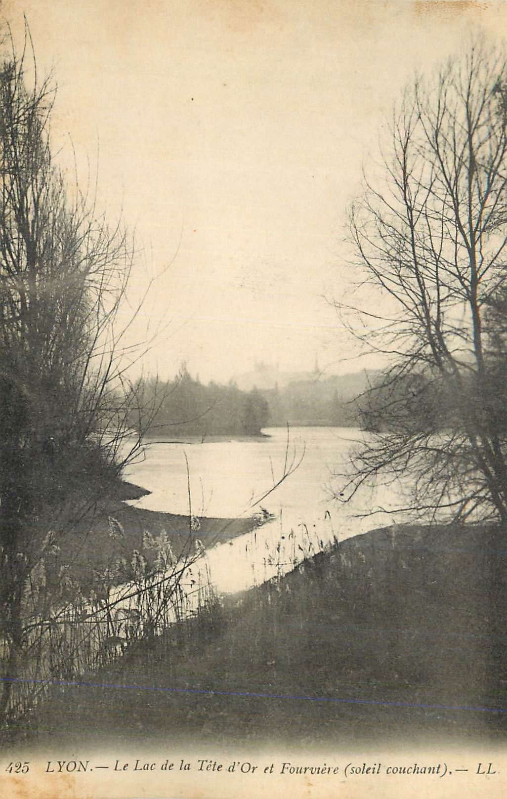 CPA Lyon Le Lac de la Tete d Or et Fourviere 