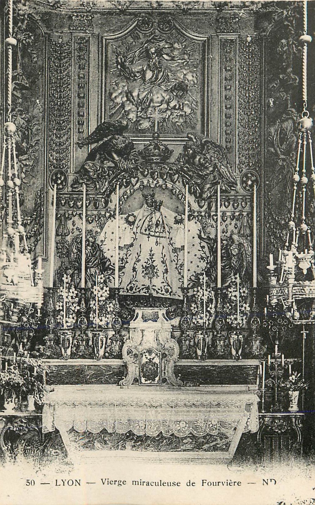 CPA Lyon Vierge miraculeuse de Fourviere 