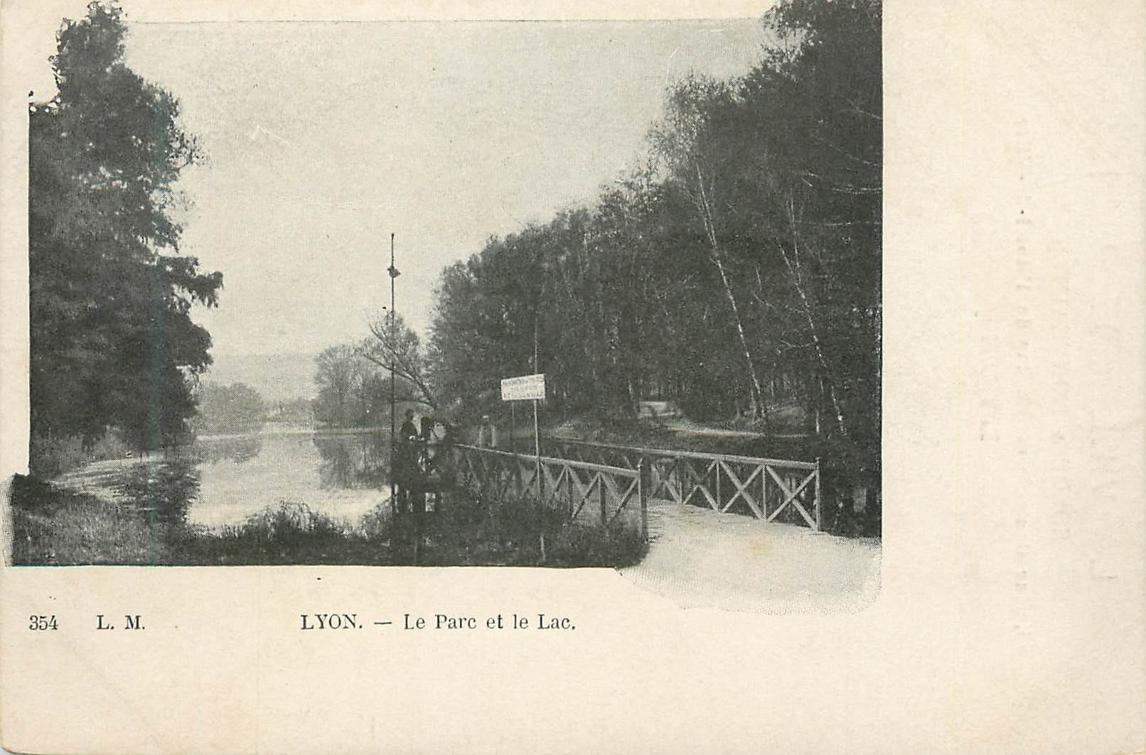 CPA Lyon Le parc et le lac 