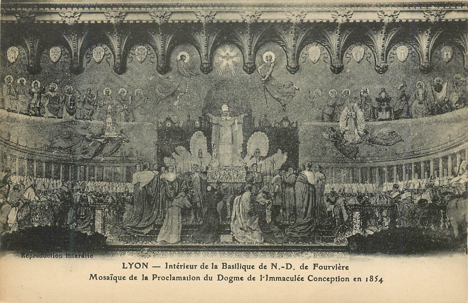CPA Lyon Interieur de la Basilique de ND de Fourviere 
