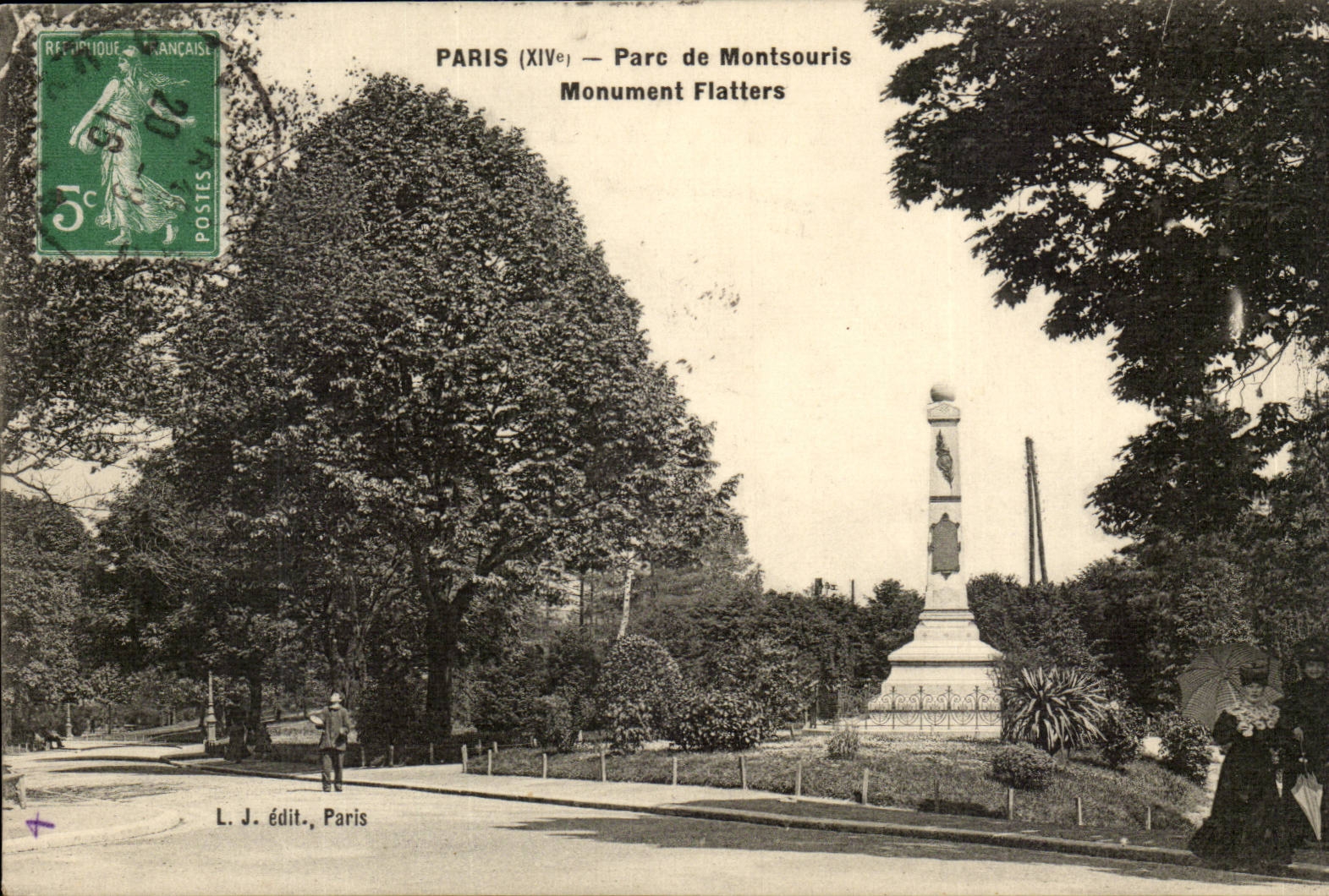 Paris (14) - Park of Montsouris- Monument Flatters-CPA