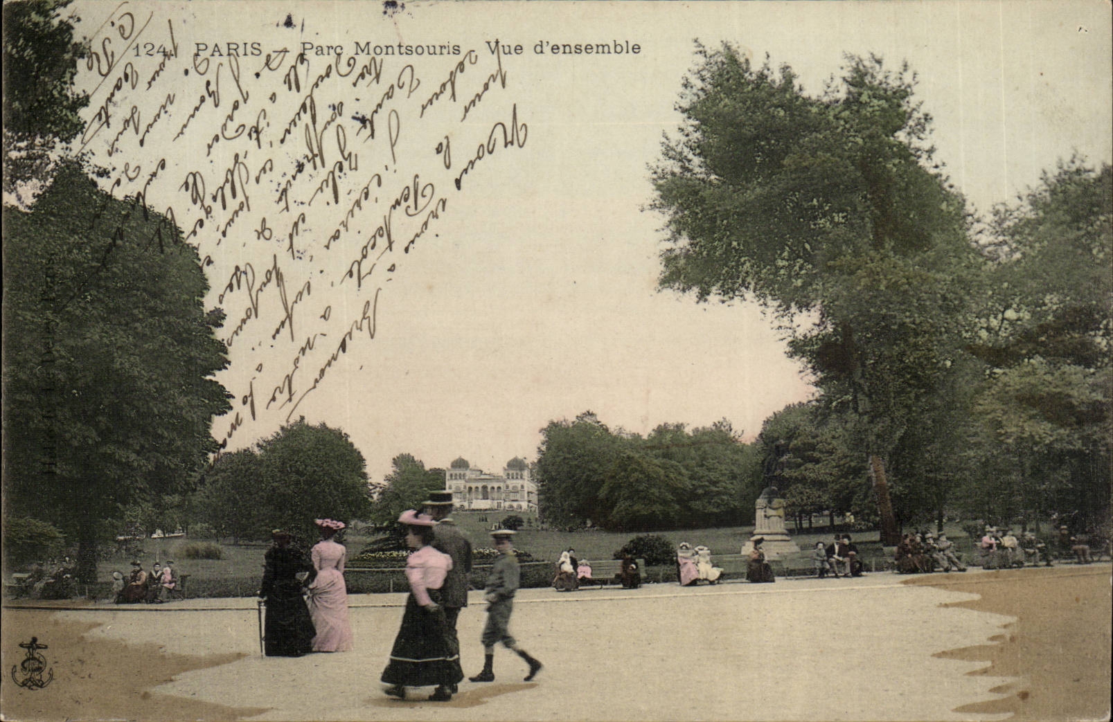Paris (14) - Park of Montsouris-Sight Of together-woman-child-CPA