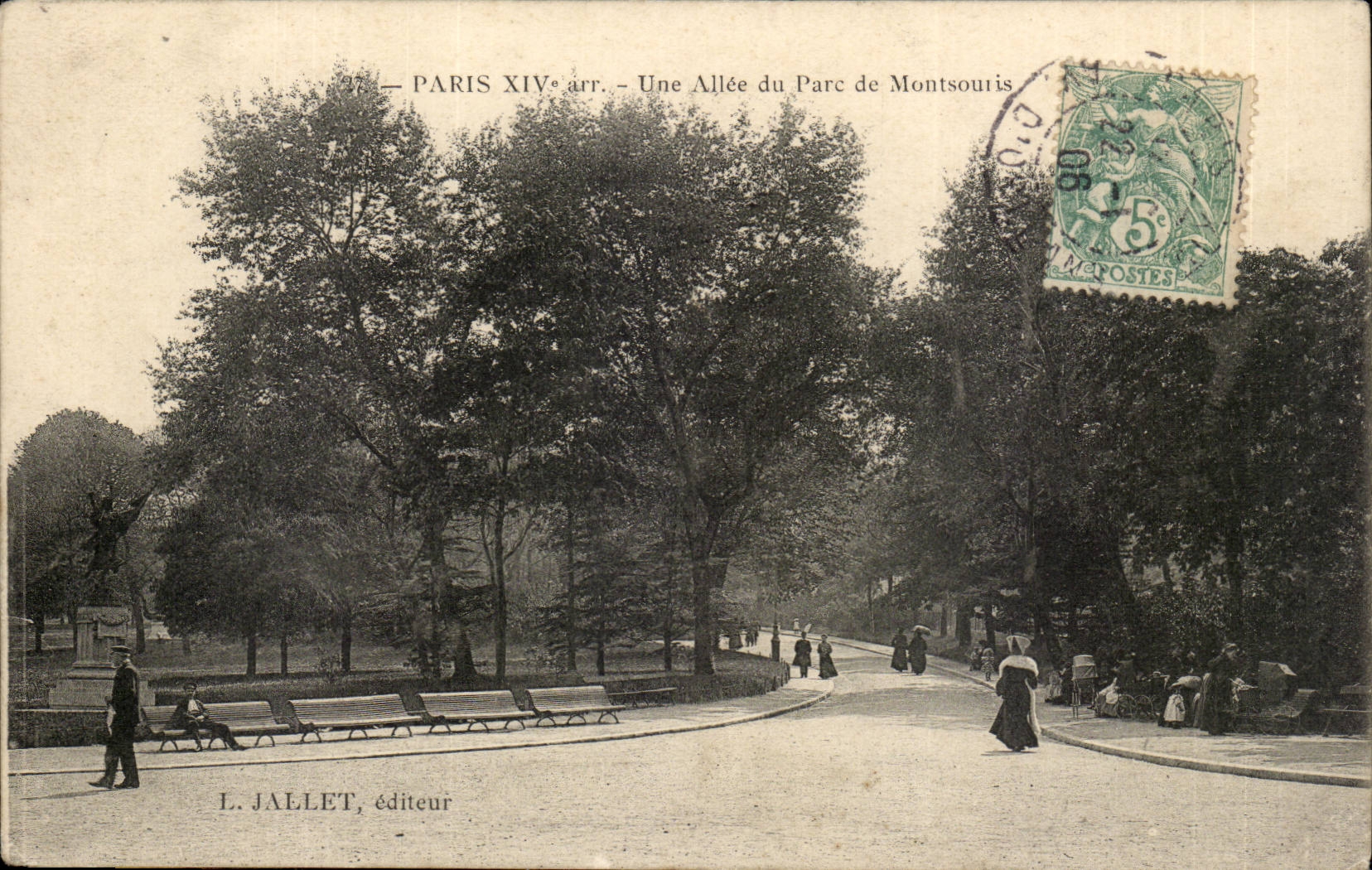 Paris (14) - the Montsouris- Park Allee of the Park - CPA
